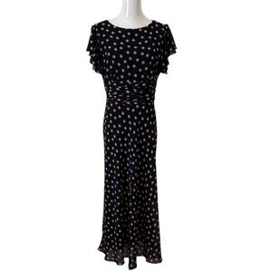 Positive Attitude Black and beige Polka Dot Dress Size 6